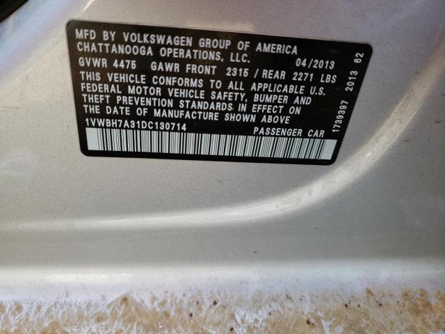 Photo 11 VIN: 1VWBH7A31DC130714 - VOLKSWAGEN PASSAT 