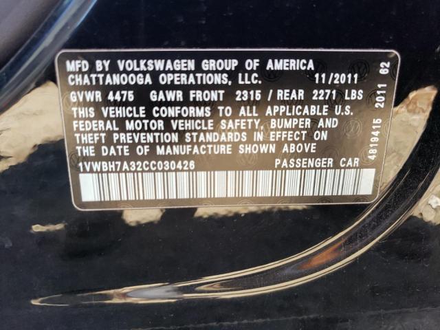 Photo 11 VIN: 1VWBH7A32CC030426 - VOLKSWAGEN PASSAT 