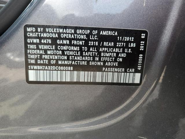 Photo 11 VIN: 1VWBH7A32DC060088 - VOLKSWAGEN PASSAT 