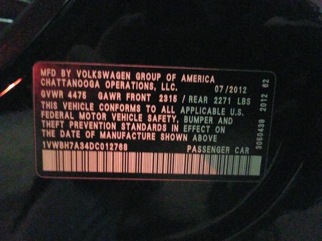 Photo 9 VIN: 1VWBH7A34DC012768 - VOLKSWAGEN PASSAT 