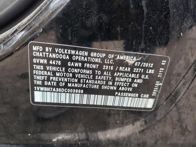 Photo 11 VIN: 1VWBH7A35DC003898 - VOLKSWAGEN PASSAT 