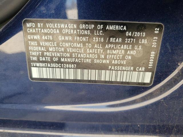 Photo 9 VIN: 1VWBH7A35DC128867 - VOLKSWAGEN PASSAT 