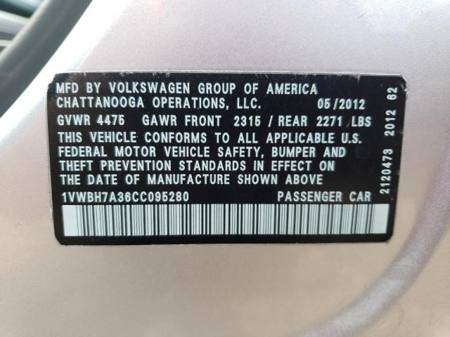 Photo 11 VIN: 1VWBH7A36CC095280 - VOLKSWAGEN PASSAT 