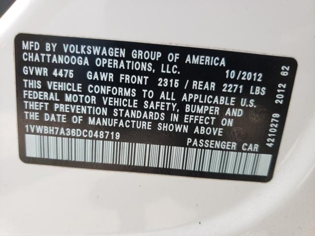 Photo 9 VIN: 1VWBH7A36DC048719 - VOLKSWAGEN PASSAT 