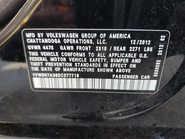 Photo 12 VIN: 1VWBH7A36DC077718 - VOLKSWAGEN PASSAT SE 