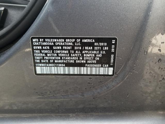 Photo 9 VIN: 1VWBH7A36DC113634 - VOLKSWAGEN PASSAT 