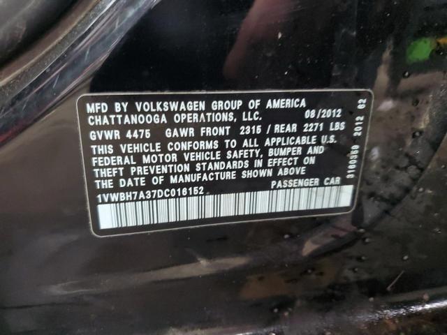 Photo 11 VIN: 1VWBH7A37DC016152 - VOLKSWAGEN PASSAT 