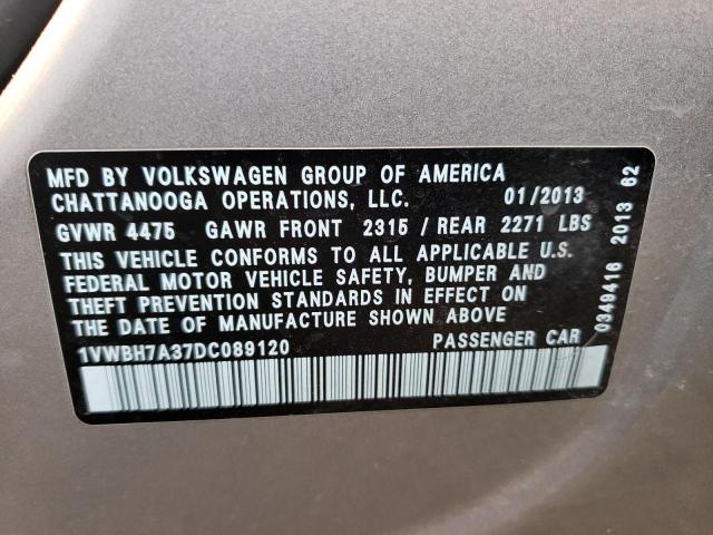 Photo 12 VIN: 1VWBH7A37DC089120 - VOLKSWAGEN PASSAT 