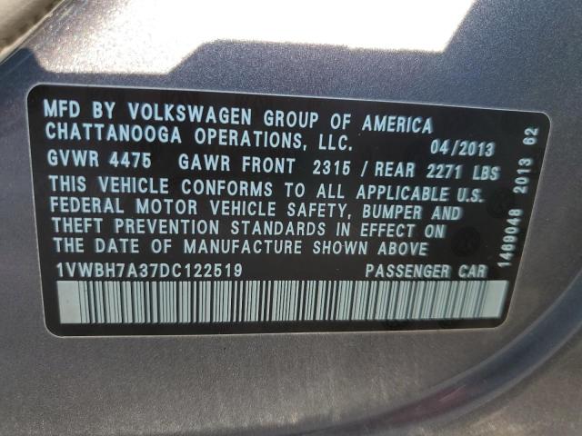 Photo 9 VIN: 1VWBH7A37DC122519 - VOLKSWAGEN PASSAT 