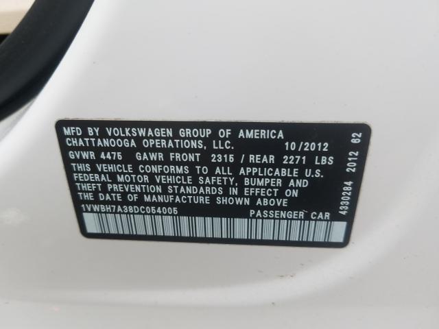 Photo 9 VIN: 1VWBH7A38DC054005 - VOLKSWAGEN PASSAT 