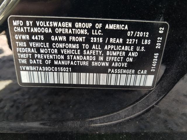 Photo 9 VIN: 1VWBH7A39DC015021 - VOLKSWAGEN PASSAT 