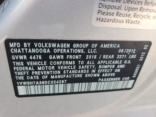 Photo 11 VIN: 1VWBH7A39DC024267 - VOLKSWAGEN PASSAT SE 