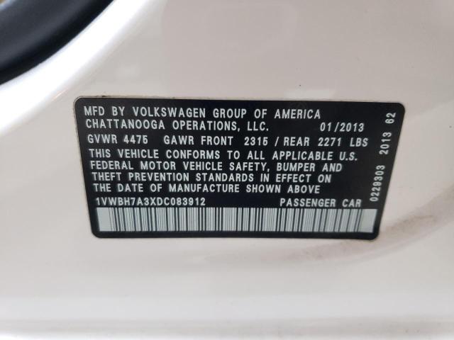 Photo 12 VIN: 1VWBH7A3XDC083912 - VOLKSWAGEN PASSAT 