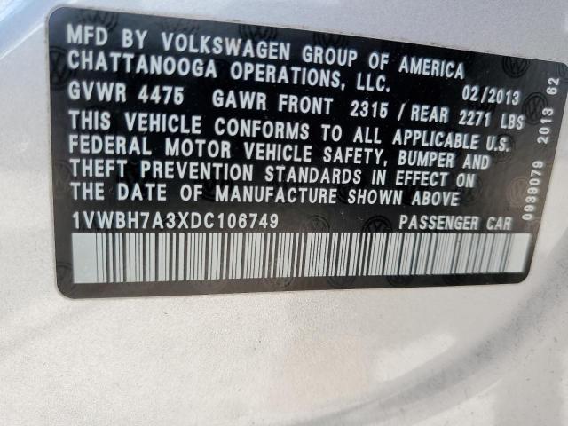 Photo 11 VIN: 1VWBH7A3XDC106749 - VOLKSWAGEN PASSAT 