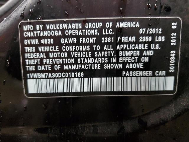 Photo 12 VIN: 1VWBM7A30DC010169 - VOLKSWAGEN PASSAT 