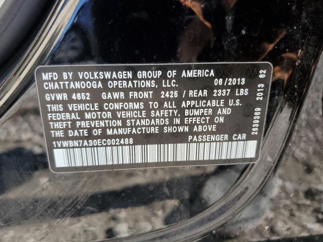 Photo 11 VIN: 1VWBN7A30EC002488 - VOLKSWAGEN PASSAT 