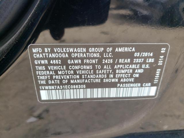 Photo 11 VIN: 1VWBN7A31EC086305 - VOLKSWAGEN PASSAT 