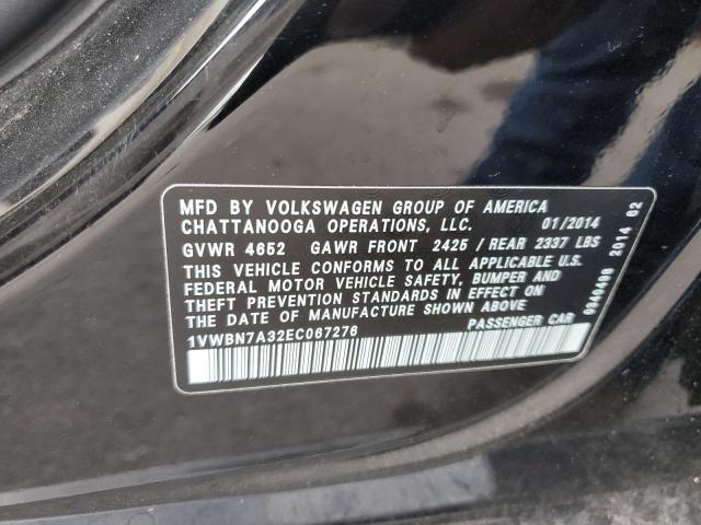 Photo 11 VIN: 1VWBN7A32EC067276 - VOLKSWAGEN PASSAT 