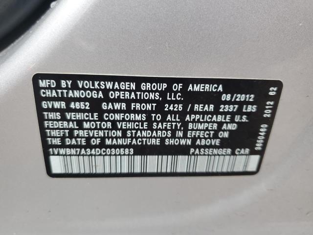 Photo 11 VIN: 1VWBN7A34DC030583 - VOLKSWAGEN PASSAT 