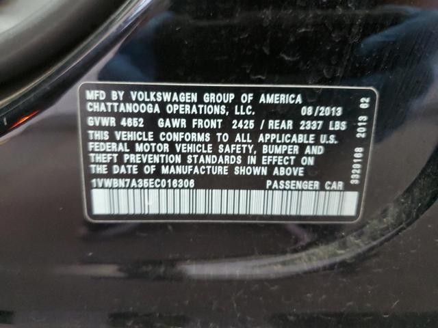 Photo 11 VIN: 1VWBN7A35EC016306 - VOLKSWAGEN PASSAT 