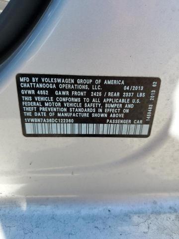 Photo 9 VIN: 1VWBN7A36DC122360 - VOLKSWAGEN PASSAT 