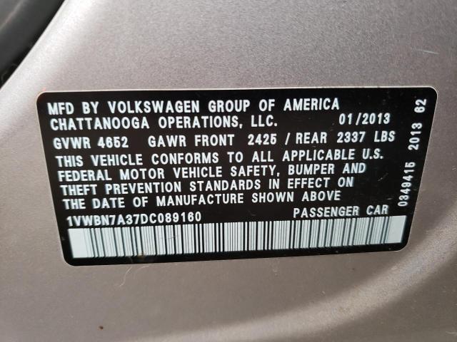 Photo 11 VIN: 1VWBN7A37DC089160 - VOLKSWAGEN PASSAT 