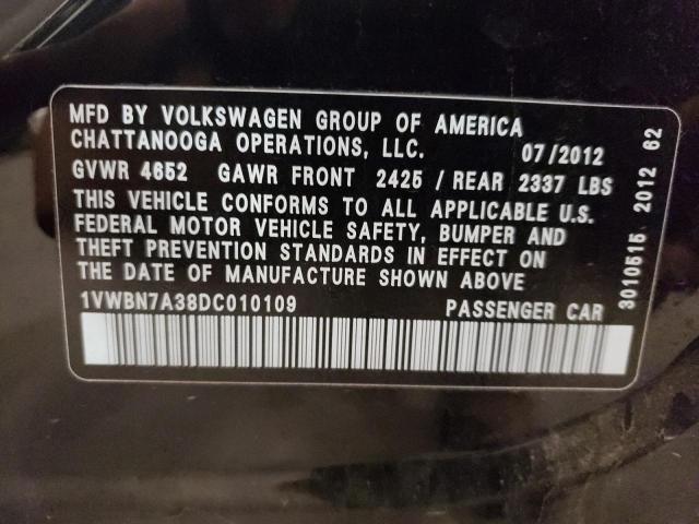 Photo 11 VIN: 1VWBN7A38DC010109 - VOLKSWAGEN PASSAT 