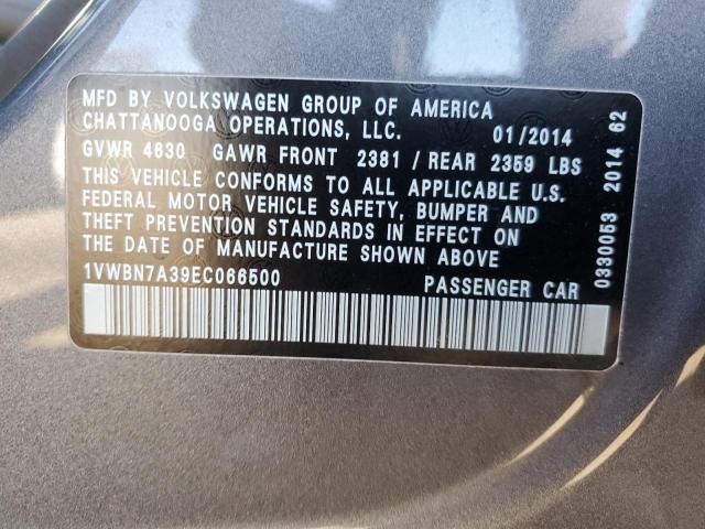 Photo 11 VIN: 1VWBN7A39EC066500 - VOLKSWAGEN PASSAT SE 