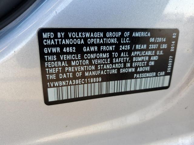 Photo 11 VIN: 1VWBN7A39EC118899 - VOLKSWAGEN PASSAT 