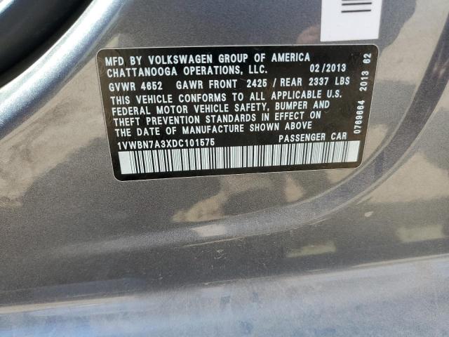 Photo 11 VIN: 1VWBN7A3XDC101575 - VOLKSWAGEN PASSAT 