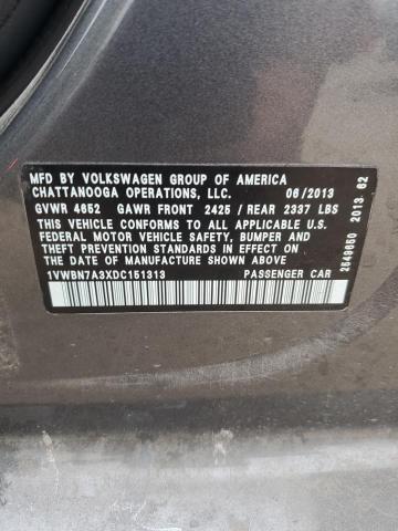 Photo 12 VIN: 1VWBN7A3XDC151313 - VOLKSWAGEN PASSAT 