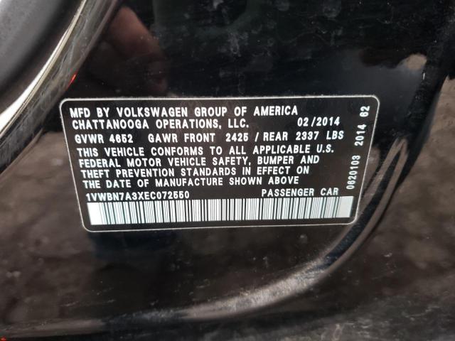 Photo 11 VIN: 1VWBN7A3XEC072550 - VOLKSWAGEN PASSAT 