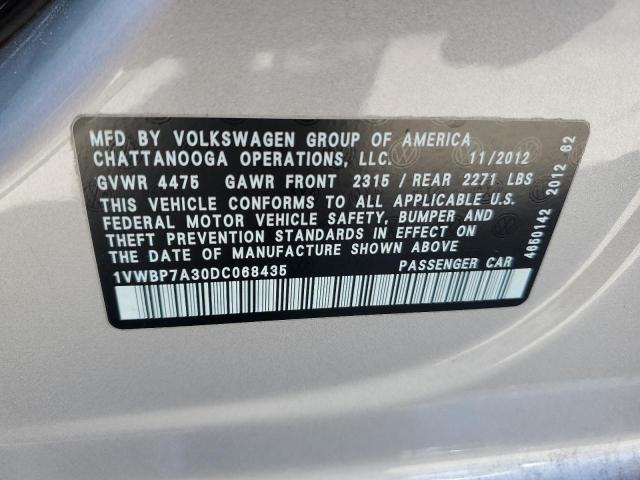 Photo 11 VIN: 1VWBP7A30DC068435 - VOLKSWAGEN PASSAT 