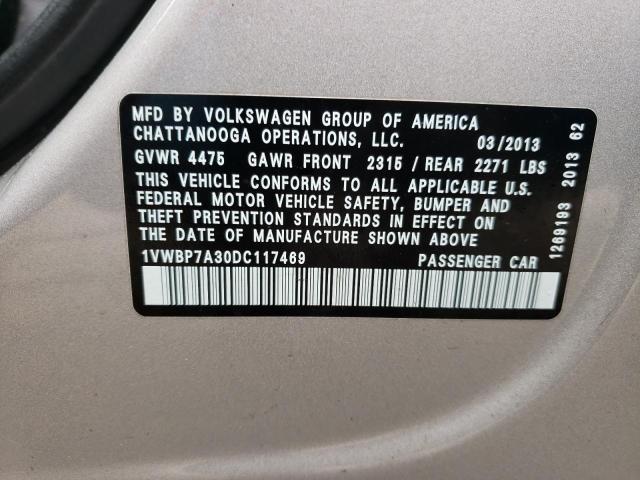 Photo 11 VIN: 1VWBP7A30DC117469 - VOLKSWAGEN PASSAT 