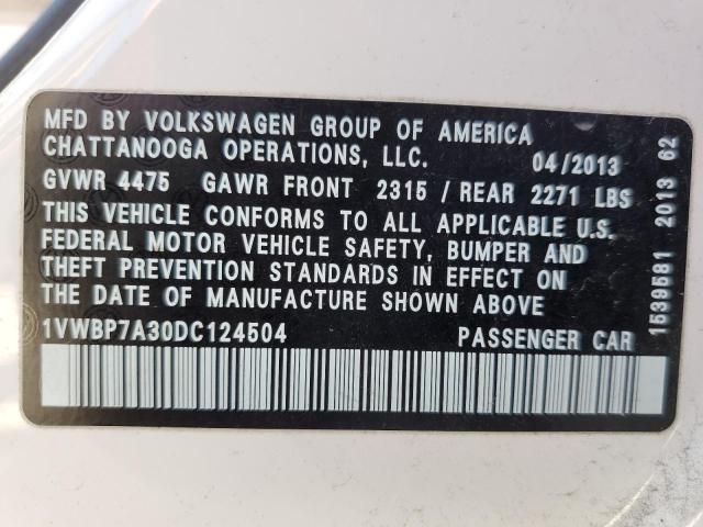 Photo 11 VIN: 1VWBP7A30DC124504 - VOLKSWAGEN PASSAT 