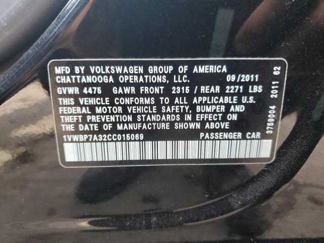 Photo 11 VIN: 1VWBP7A32CC015069 - VOLKSWAGEN PASSAT 