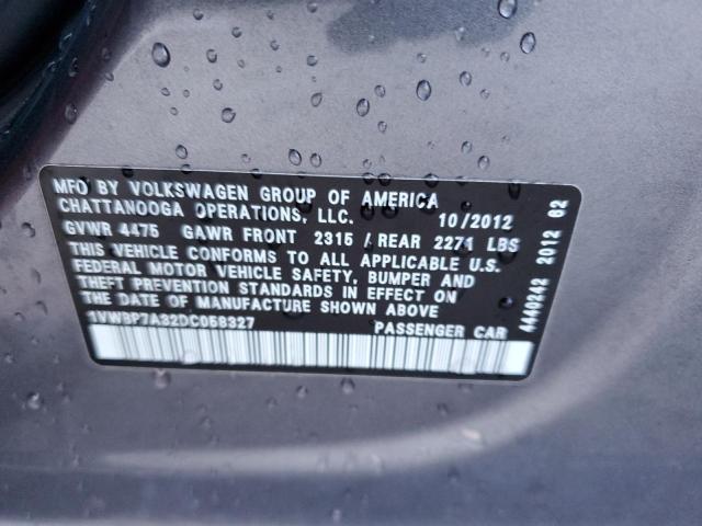 Photo 12 VIN: 1VWBP7A32DC058327 - VOLKSWAGEN PASSAT SE 