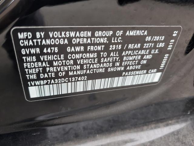 Photo 11 VIN: 1VWBP7A32DC137402 - VOLKSWAGEN PASSAT SE 