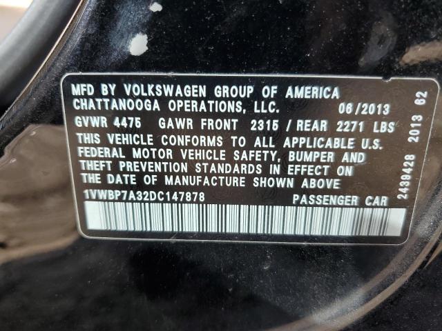 Photo 11 VIN: 1VWBP7A32DC147878 - VOLKSWAGEN PASSAT 