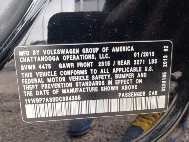 Photo 9 VIN: 1VWBP7A33DC084385 - VOLKSWAGEN PASSAT SE 