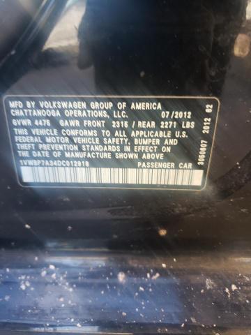 Photo 11 VIN: 1VWBP7A34DC012918 - VOLKSWAGEN PASSAT 