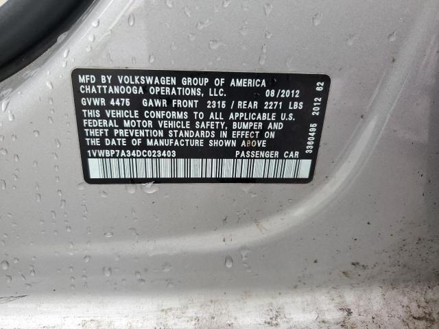 Photo 11 VIN: 1VWBP7A34DC023403 - VOLKSWAGEN PASSAT 