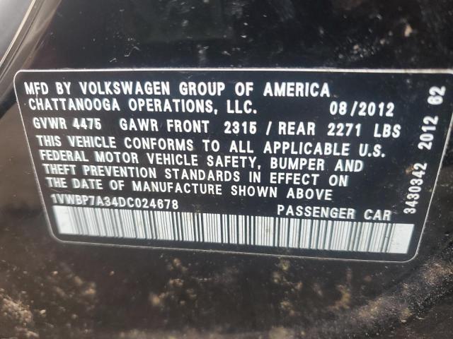 Photo 12 VIN: 1VWBP7A34DC024678 - VOLKSWAGEN PASSAT 