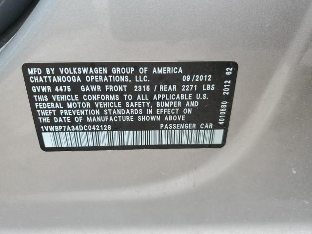 Photo 12 VIN: 1VWBP7A34DC042128 - VOLKSWAGEN PASSAT 