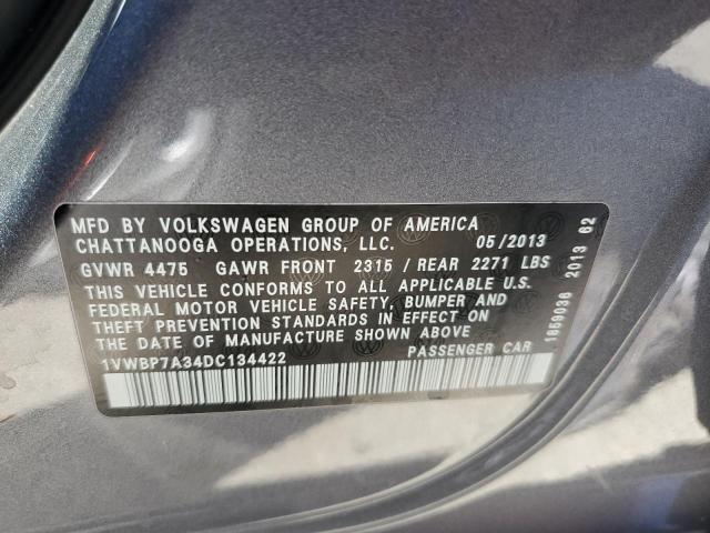 Photo 12 VIN: 1VWBP7A34DC134422 - VOLKSWAGEN PASSAT 