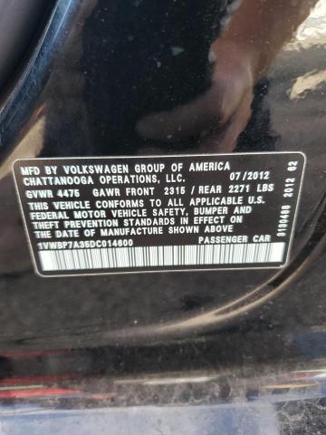 Photo 11 VIN: 1VWBP7A35DC014600 - VOLKSWAGEN PASSAT 