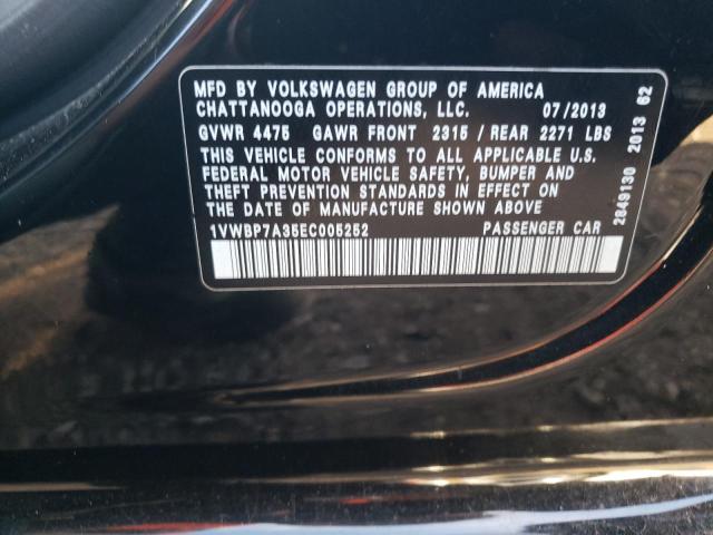 Photo 11 VIN: 1VWBP7A35EC005252 - VOLKSWAGEN PASSAT 