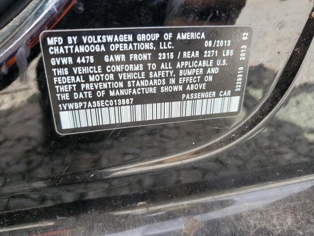 Photo 12 VIN: 1VWBP7A35EC013867 - VOLKSWAGEN PASSAT 