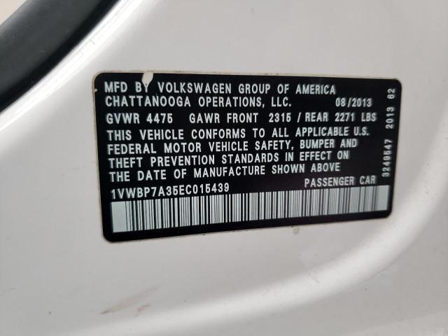 Photo 11 VIN: 1VWBP7A35EC015439 - VOLKSWAGEN PASSAT 