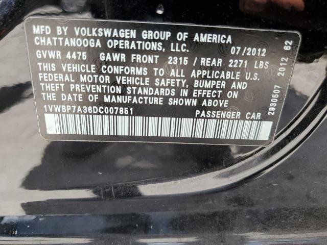 Photo 11 VIN: 1VWBP7A36DC007851 - VOLKSWAGEN PASSAT 